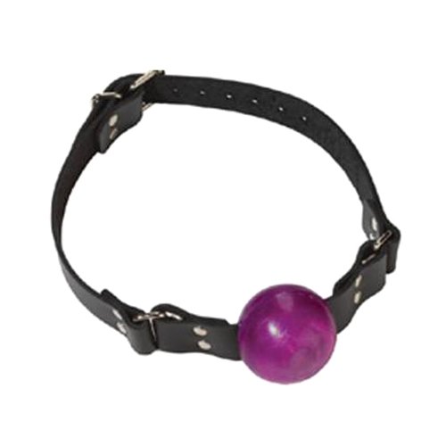 Spartacus Small Ball Gag with Buckle, Purple, 1.5 Inch