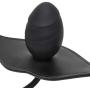 SMspade Leather Mouth Gag Adjustable Inflatable Dildo Gag Silicone Black