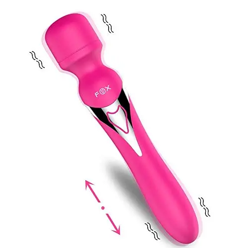 G Spot Vibrator Double-Head Vibrating Dildo with 7 Powerful Vibration 3 Thrusting Modes for Vagina Clitoris Anal Stimulation, Waterproof Rechargeable Wand Massager Sex Toy for Women and Couple