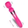 G Spot Vibrator Double-Head Vibrating Dildo with 7 Powerful Vibration 3 Thrusting Modes for Vagina Clitoris Anal Stimulation, Waterproof Rechargeable Wand Massager Sex Toy for Women and Couple