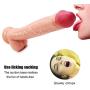 XL-Massagers 12 Inch Simulation Huge Long Lifelike Big Monster Massage Wand Handsfree Female Personal Massager (Color : Beige)