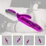 G Spot Rabbit Vibrator for Clitoris Stimulation Pleasure Heating Waterproof Rechargeable Rotating Realistic Dildo with 10 Powerful Vibration 3 Thrusting Modes Quiet Dual Motor Sex Toy for Women Couple