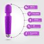 Liqu Magic Wand Vibrator-Cordless,Therapeutic,Vibrator Wand-Massage Wand,Massager Handheld,Wand Vibrator-Upgraded Memory 5 multispeed 20 Patterns(Purple)