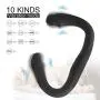 Remote Control Double-Ended Dildos Vibrator Adult Toys for Lesbian Gay Couples, 15.7 Inch Silicone Waterproof Flexible Vibrating Dildo with Curved Shaft for Vaginal G-spot and Anal Play (Blacks Dick)