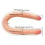 a-YUEYUE Big Realistic Didols Double Heads Double Pleasure Long Massager Six Toys for Lesbian Women, 2 Colors Optional