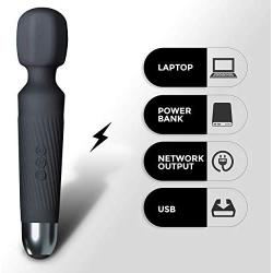 Upgraded Powerful Vibrate Personal Wand Massager Compact | Cordless Waterproof Wireless Personal Massager Wand for Women with 30 Magic Vibration Modes | USB Rechargeable Handheld Body Back Massager