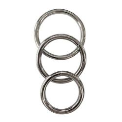 SPORTSHEETS - MANBOUND: Metal Cock Rings - Male Extenders Set (3 pack)