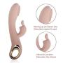 Luv Sensation G-Spot Clitoris Rabbit Vibrator, Waterproof Rechargeable Stimulator Massager Sex Toy with Soft Silicone and Different Vibrating Level Grey