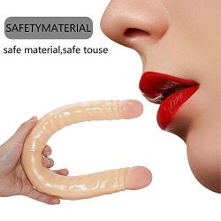 Wjvnbah Massager for Women 46 cm Double Sided Big Toy Real Feel Soft Flexible Double Head Massage Massager for Women