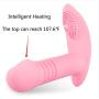 Wireless Remote Control Invisible Wearable Vibrator Wand, Telescopic Heating Clitoris and G-Spot Vagina Vibrate, USB charger Massager Clit Masturbation Dildo For Female Women Girl Couples Sex Toy Pink