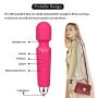 Powerful Strongest Quiet Waterproof magic Vibrating Wand Electric Massager Upgrade Cordless 8 Multi-Speed 20 Vibration Modes use for back waist foot Hand Pains&Sports Recovery Relieves fatigue Stress