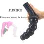 MLSice Hand Hold Anal Beads Dildo Big Dong Anal Plug Screw Handle Butt Plug Dildo Large Penis 11.8" Long Dick Anus Massage Balls Adult Sex Toys for Woman Man Couples Lesbian Gay - Black