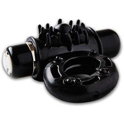 Novel Creations Sensuelle Bullet Ring 7 Function Penis Ring, Black