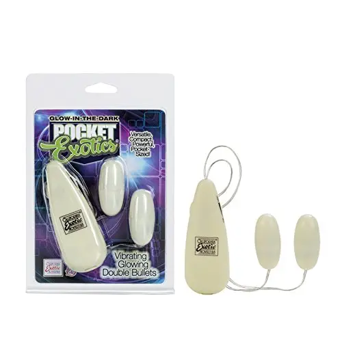 California Exotics Glow-Dark Pocket Exotic Vibrating Double Bullet California Exotics Glow-Dark Pocket Exotic Vibrating Double Bullet