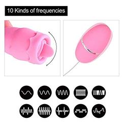 Women Adult viberant Toys 10 Frequency Licking Massage USB Rechargeable Waterproof Tongue Sucking Toy