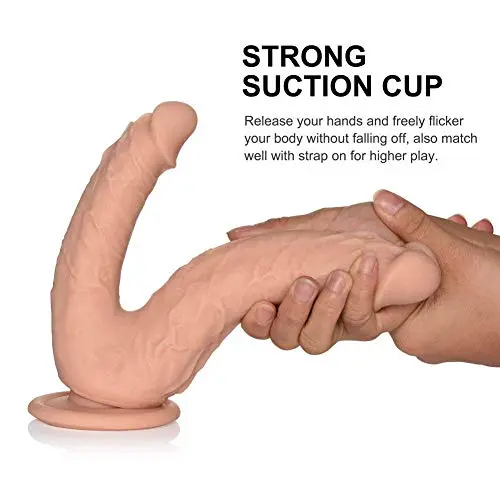 8 in Rea.listic Double Headed Dî`ld.ɔs with Strong Suction Cup-Relaxation Massager Wand Toys-100% High-Quality Silicone Material (Flesh) 8 in Rea.listic Double Headed Dî`ld.ɔs with Strong Suction Cup-Relaxation Massager Wand Toys-100% High-Quality Silicone Material (Flesh)