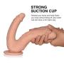 8 in Rea.listic Double Headed Dî`ld.ɔs with Strong Suction Cup-Relaxation Massager Wand Toys-100% High-Quality Silicone Material (Flesh)