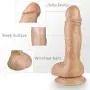 8 Inch Realistic Dildo with Strong Suction Cup for Hand -Free,Double Layers G spot Dildos with Realism Scrotum,Lifelike Penis Cock for Women Anal Sex Toys