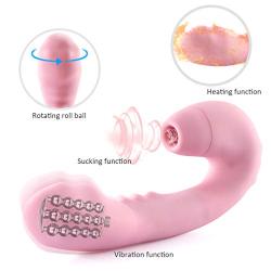 Smart Heating Cli^torial Sucking Toy for Women,6 Sucking & 8 Rotating Modes with Heating Tongue Vibrating Toy & Simulator with 28 Speed Vibration T-Shirt