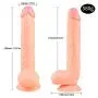 ZWWTTM 11 Inch Realistic Silicone D-î-ldo for Women Massager Soft and Health (Color : Beige)