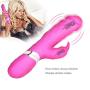 Wushuangyu Handheld Realistic Waterproof Massager, Skin Friendly Silicone, 7 Kinds of Silent Vibration Mode - USB Charging - Relieve Muscle Pain. - Vibrant Toy