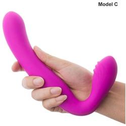 Strapless Strapon Dildo Dual Vibrators Rechargeable Lesbian Strap On Double Ended Dildos Sex Toys Sex Products Mode