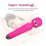 Ashemy Silent Waterproof Magic Wand Massager Powerful Multispeed Cordless Clitoral Vibrator for Female Sex Toy USB Charging