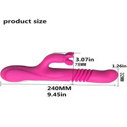 Qbyoop Ðíldɔ Rabbit Vǐbrátor Thrusting 10 Speeds Rotating & Thrusting Massage Wand with Heating, Women Couple Pleasure Toys - Vibrating Adult Toys Waterproof Pleasure Toy Qbyoop Vībrātòr