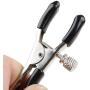 Zcargel Adult SM Sex Toy Adjustable Soft Rubber Metal Nipple Clamps Clit Clamp Set with Chains