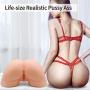 Life-Size Sex Doll Male Masturbator 3D Realistic Pussy Ass with Tight Vagina Anal Canals & Torso Inside TPE Silicone Love Doll for Men Masturbation (17.7 X 11.6 X 8.3 Inches)