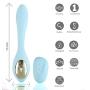 Maia Toys Harmonie 15-Function USB Rechargeable Wireless Remote Control Bendable Couples Vibrator – Teal Blue