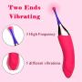 Clitoral Vibrator Double-head Vibrating Waterproof G Spot Stimulator High Frequency Masturbation Dildo Vibrators for Female Quickly Orgasm, Treediride Silicone Clitoris Vagina Massager Adult Sex Toys