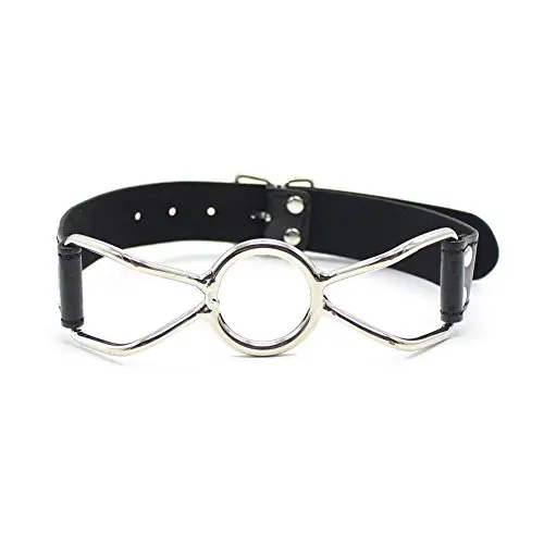 FeiGu O-Ring Open Mouth Ball Gag Bondage Leather Head Harness Restraint 2 (Black) FeiGu O-Ring Open Mouth Ball Gag Bondage Leather Head Harness Restraint 2 (Black)
