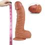 Realistic Dildos, Suction Cup Dildos 10 inch Huge Cock Dildos Super Big Size Penis with Handsfree Suction Cup Adult Sex Toy for Vaginal, G-Spot,Anal Play(Brown)