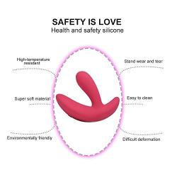 Wearable Vibrate Things for Women Six Toys for Women Bullet Multi Frequency T-Shape Couple Love Stimulation Promote Toys(Red)