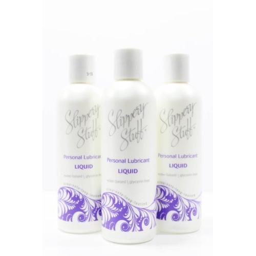 Water-based Silky Safe Longlasting Personal Lubricant Liquid by Slippery Stuff 3 Bottles 8oz Each