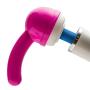 Wand Pals Thrill Tips G Spot Curve and Straight Silicone Wand Massager Attachments with Multi Speed Wand Massager (3 PC - Pink Attachmets + Black Wand Massager)