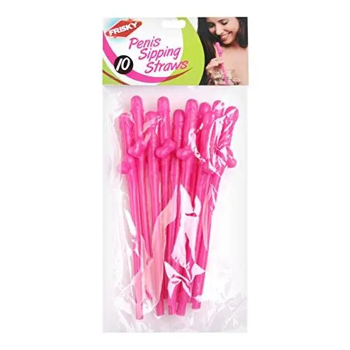 10 Pack Penis Sipping Straws - Pink 10 Pack Penis Sipping Straws - Pink