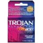 Gift Set Of Trojan Multi Speed Vibrating Ring And one package of Trojan Fire and Ice 3 condoms total in package