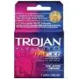 Gift Set Of Trojan Multi Speed Vibrating Ring And one package of Trojan Fire and Ice 3 condoms total in package