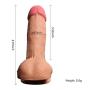 Realistic Big Dildo Double Layered 8.07 Inch Silicone Cock, Width Diameter 1.97 Inch, G Spot Dildo Penis Toy Premium Liquid Silicone Penis Dong with Suction Cup, Female Sex Toy