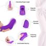 G Spot Finger Vibrator, PALOQUETH Personal Vibrator Clitoris Massager Sex Toy for Couples with 9 Powerful Vibration Textured Head for Intense Stimulation, Waterproof Wireless Remote Rechargeable
