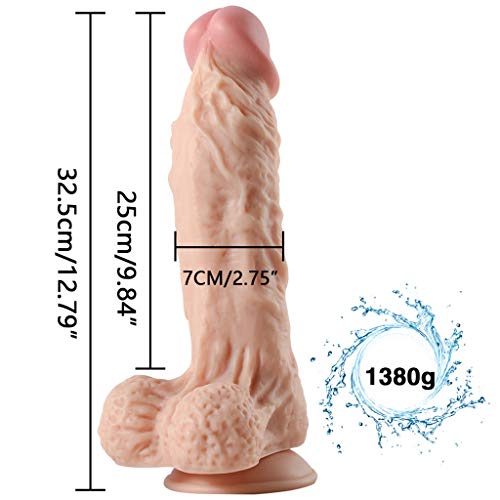 Wushuangyu (12.79 inches Long, 2.75 inches Wide Big Suction reàl Feel Massager for Women Play - Vibrant Toy