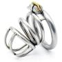 Chástí-ty Device, Cǒck Lock, Pěnǐs Lock Ring Men Hypoallergenic Stainless Steel Metal Chasteness Device Anti-Off T-Shirt Belt - 6 (Size : 45mm)