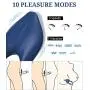 Vibrating Cock Ring with 10 Modes - SEXY SLAVE Gene Super Soft Dual Stimulation Penis Ring, Rechargeable