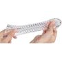 LLFX Dildò Extender Soft and Flexible Hollow Realistic with Threaded Comfort Massage Cǒck Sleeve for Men -Transparent Jeans