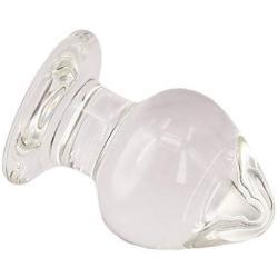 Anal Trainer Butt Plugs NOT for Beginners, Eastern Delights Glass Anal Sex Toy Butt Plugs (Clear)