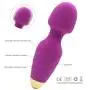 Handheld Waterproof Wand Massager USB Fast Rechargeable 10 Modes Relieve Muscle Pain (purple1)