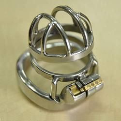 Chástí-ty Device, Cǒck Lock, Pěnǐs Lock Ring Men Hypoallergenic Stainless Steel Metal Chasteness Device Anti-Off T-Shirt Belt - 139 (Size : 45mm)