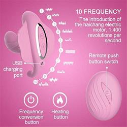 Lfcmf Remote Vibrator, Personal Vibrator 10 Different Vibrations Wearable Wireless Waterproof Rechargeable Massage for Female, Tshirt (Color : Pink)